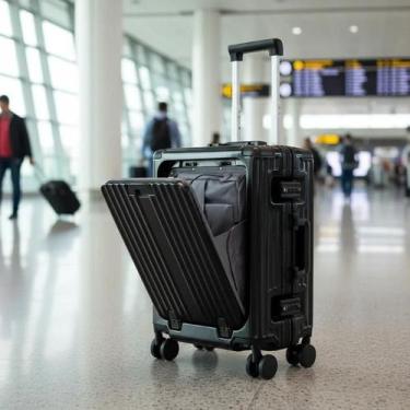 Imagem de Mala Viagem De Aluminio Bordo Rodinha 360 Divisoria Anac - YQ APICE, P