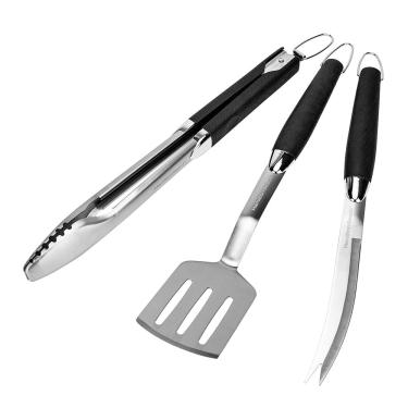 Imagem de Kit Churrasco Faca Inox Hamilton Beach 3 Peças BBQ Premium