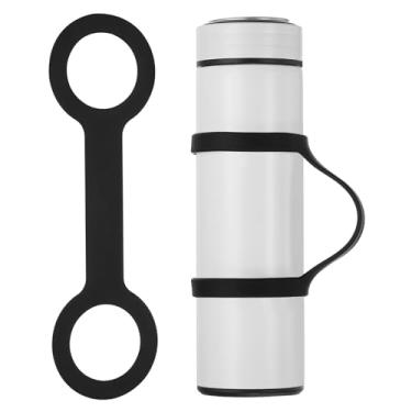 Imagem de Alça de suporte de garrafa de água, alça de água antiderrapante de silicone macio portátil para corrida ao ar livre, bicicleta, academia, corrida, transporte, preto