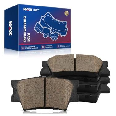 Imagem de KAX D1212 Pastilhas de freio traseiras de cerâmica para Camry 2007-2023, RAV-4 2006-2018, ES350 2007-2018, Avalon 2008-2018, ES300h 2013-2018, Vibe 2009-2010, HS250h 2010-2012, Matrix 2009-2013, 4