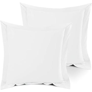 Imagem de Anna Linens Bedding Experience with The Made of The Made of 100% Algodão Fronhas Queen Pacote com 2 Fronhas Queen 50.8 cm x 76.2 cm Size Fits Queen Pillows. Envelope Encerramento Branco