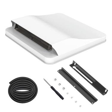 Imagem de RVSNAIL Ventilação de teto universal de 35,5 cm para trailer, campista, motorhome - Capas de ventilação duráveis para teto com ventilação contínua e design à prova de intempéries (branco)