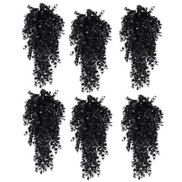 Imagem de RECUTMS Pacote com 6 plantas artificiais para pendurar, folhas de eucalipto falsas, folhas de eucalipto, plantas falsas de eucalipto para parede, casa, quarto, pátio, interior, exterior, prateleira