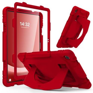 Imagem de Capa para Galaxy Tab A9+/A9 Plus 11'' (SM-X210/X216/X218), com protetor de tela e suporte maior, capa protetora à prova de choque resistente de 3 camadas à prova de choque para Samsung 11 polegadas