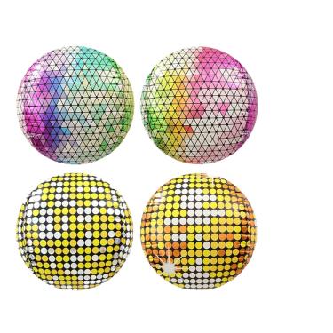 Imagem de Conjunto de balões metalizados, 4 unidades, 4D, 40 cm, coloridos, multicoloridos