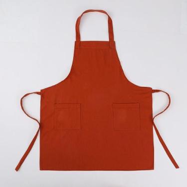 Imagem de Avental de algodão de cor sólida para homens e mulheres 80x69cm - yiwe