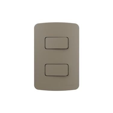 Imagem de Interruptor Simples Duplo Margirius B3 Colors 10A+ Placa 4X2