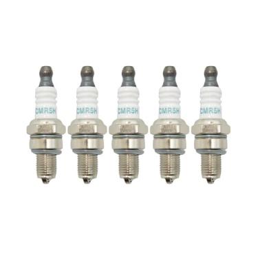 Imagem de Conjunto de 5 velas de ignição para motores GX25 e GX35 de 35cc e 3500cc, 4 tempos, de roçadeiras, sopradores e cortadores de grama.