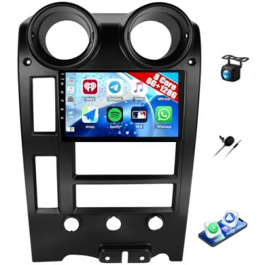 Imagem de [6+128G] Rádio estéreo para carro Android 15 de 8 núcleos para Hummer H2 2002-2007 com carro sem fio e Android Auto, rádio automotivo com tela sensível ao toque de 9 polegadas com link espelhado