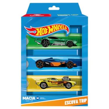 Imagem de Condor, Escova de Dente, Hot Wheels, Trip, Cerdas Macias, Cabeça M, Multicor, 3 Unidades