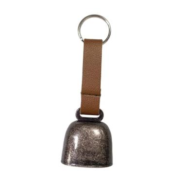 Imagem de UGPLM Sino de urso sonoro, equipamento de caminhada, repelente de ursos, sino de vaca multifuncional, alerta de vida selvagem para caminhadas, montanhismo e, Bronze Vermelho