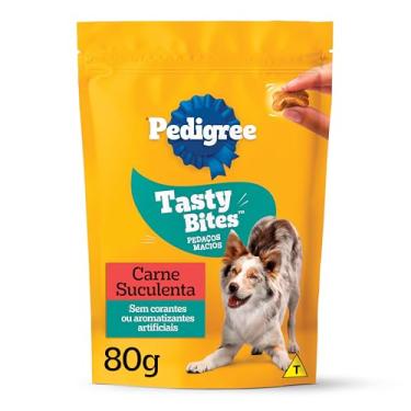 Imagem de Petisco Pedigree Tasty Bites para Cães Adultos Sabor Carne Suculenta 80g