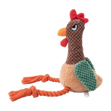 Imagem de MotiveTech Brinquedo para cães com som de galinha, divertido, para treinamento em família, a mordidas, robusto, inovador, interativo e estimulante de, Marrom