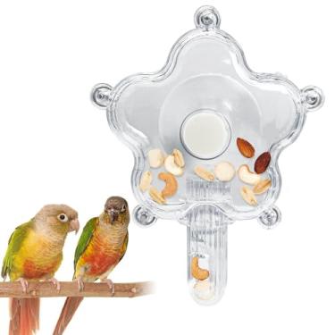 Imagem de BNOSDM Brinquedos de forrageamento para pássaros, comedouros, periquito, gaiola de pássaro, brinquedos giratórios, brinquedo de enriquecimento de pássaros para papagaio bochecha verde conure calopsita