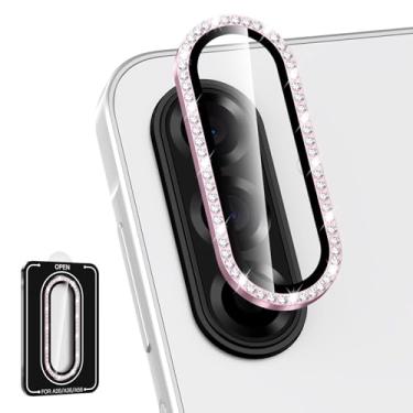 Imagem de Avocase Protetor de lente para câmera Samsung Galaxy A36/A56, anel de metal individual, capa de lente de vidro temperado, [forte adsorção] Capa de lente transparente HD ultrafina resistente a