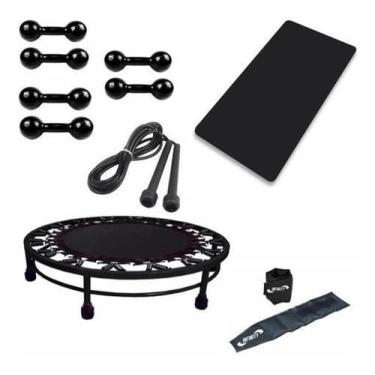 Imagem de Cama Elástica + Colchonete + Corda + Caneleira + Kit Halter - Infinity