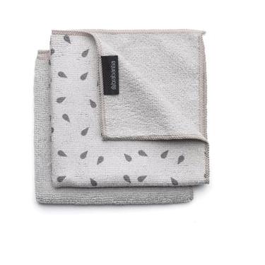 Imagem de 2 Panos de Limpeza Microfibra Dots 30x30cm Brabantia Cinza Escuro