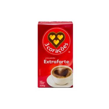 Imagem de Café Torrado e Moído 3 Corações Extra Forte a Vácuo 500g