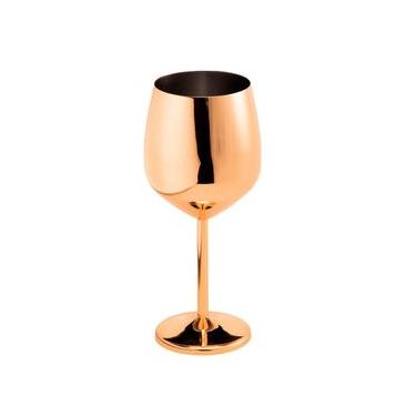 Imagem de Taça Metalizada Vinho Drink Gyn Festa Buffet Rosé Gold 500ml