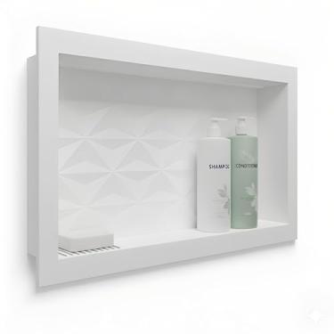 Imagem de Nicho Banheiro Porta Shampoo e Sabonete Embutir 30x60 Fundo 3d