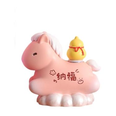 Imagem de WeiLaiKeQi Escultura de Cavalo para Decoração de Mesa, Artesanato em Resina, Enfeite de Cavalo do Zodíaco, Estátua de Animal para Lareira, Mesa ou, B