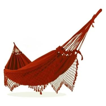 Imagem de Rede de descanso casal luxo decorativa diversas, Peça de Destaque para Interiores, Varandas Gourmet e Ambientes Exclusivos(Telha)