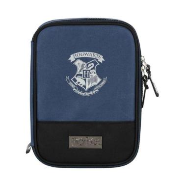 Imagem de Estojo Escolar Penal Box Luxo Harry Potter Et49754 - Azul - Luxcel