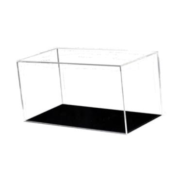 Imagem de YIJU Vitrine de acrílico transparente para exibição de miniaturas de carros em escala 1/32, ideal para colecionadores e objetos de arte.