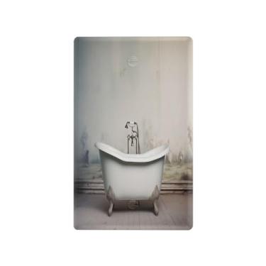 Imagem de Wassud Placa de cobertura para interruptor de luz, 1 capa de tomada em branco, placa de parede para banheira, decoração de casa, sala de estar, quarto, decoração