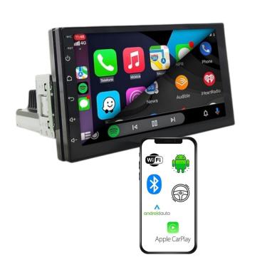 Imagem de Central Multimídia 1 E 2 Din 7 Pol Android 32Gb Esp. Sem Fio
