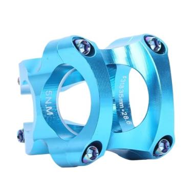 Imagem de Mesa ultraleve para MTB, guidão de 35 mm, usinagem CNC, inclinação de 0 graus, suporte para bicicleta, espiga de 31,8 mm e 28,6 mm. Peças para mountain bike.(BLUE)