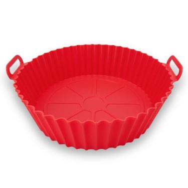 Imagem de Forma de Silicone Antiaderente para Air Fryer Universal com Alça Resis