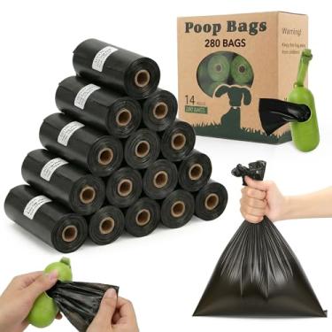Imagem de Refil de rolos de sacos de cocô de cachorro: TVOOD 280 unidades de sacos de cocô de cachorro sem cheiro com dispensador à prova de vazamento e saco de cocô grosso para resíduos de animais de estimação