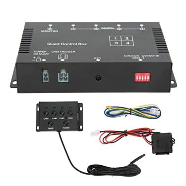 Imagem de BAFOVY Divisor de Vídeo de 4 Canais, Caixa de Controle Multiplexador Ahd Dc12v 24v 1080p para Interruptor de Câmera de Reboque de ônibus de Caminhão Rv