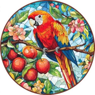 Imagem de Apanhador solar de acrílico colorido, decoração de janela suspensa de papagaio, arte de parede de arco-íris, para sala de estar, quarto, varanda, decoração de jardim interno e externo, 19 x 19 cm