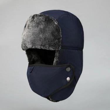 Imagem de Chapéu Ushanka Masculino para Inverno - À Prova de Vento para Esqui e 