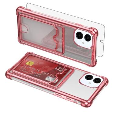 Imagem de Asuwish Capa de celular para Samsung Galaxy A06 5G com protetor de tela de vidro temperado e resistente à prova de choque híbrido suporte de cartão rígido acessórios Ao6 A 06 4G LTE mulheres homens