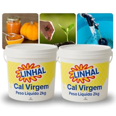 Imagem de Kit 2 Cal Virgem Linhal 2kg Cada (4kg) Para Doces Caseiros, Compotas e Jardinagem