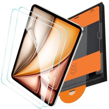 Imagem de OMOTON Protetor de tela para iPad Air 13 polegadas M3/M2 (2025/2024, 7ª/6ª geração), vidro temperado TOP 9H+ com bandeja de fácil instalação, compatível com capa e Apple Pencil, sem bolhas e