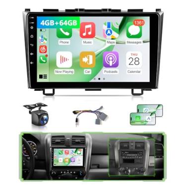 Imagem de XGU Som automotivo 8 Core 4G + 64G para Honda CRV 2007 a 2011 sem fio CarPlay Android Auto, tela sensível ao toque IPS de 9 polegadas para unidade de rádio CRV GPS Navi 5G WiFi, Bluetooth, FM, RDS