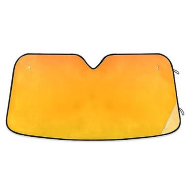 Imagem de Para-brisa dianteiro colorido gradiente para janela de carro, protetor solar de carro, proteção UV persiana dobrável para janela de carro, acessórios de verão para carro
