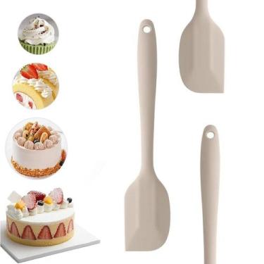 Imagem de Espátula Pão Duro Silicone Fechada Raspadora 35cm Bege - FRIGOPRO