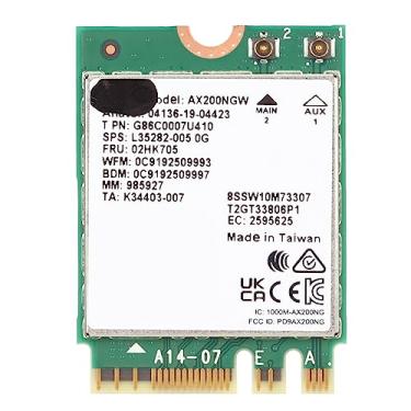 Imagem de KIMISS Placa Sem Fio WiFi 6 Dual Band 3000Mbps M.2 NGFF AX200 Placa de Rede para Laptop e Impressora Com BT5.2 - Conectividade Com Internet de Alta Velocidade