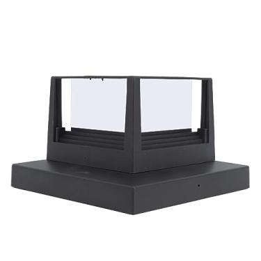 Imagem de GLOGLOW Iluminação Externa Luz para Poste de Cerca Com Luz Dupla de Cor Branca e Lâmpada Quente, à Prova de Intempéries IP44 à Prova d'água, Sem Necessidade de Fio, para Solar de Poste de Cerca de