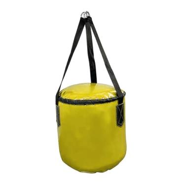 Imagem de KiBcsLic Saco de boxe suspenso, saco de pancada em PU, equipamento de treino desportivo multifuncional para artes marciais, fitness e kickboxing, para adultos, Amarelo