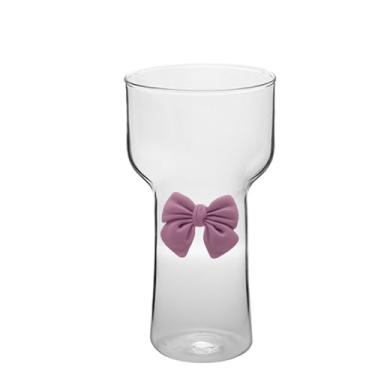 Imagem de Copos altos - Vidro em forma de tocha - Resistente ao frio e ao calor | Design moderno de laço para café gelado, coquetel, suco, copos de leite | Copos de festa, cerveja elegante