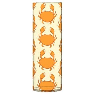 Imagem de CEBUGI Vaso de flor de caranguejo de desenho animado 10 x 30 cm, vaso cilíndrico para flores, vaso transparente inquebrável para decoração de casa de festa de casamento