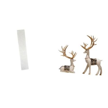 Imagem de Whtkoph Abajur de Chão para Sala de Estar com Estatuetas de Rena Como Decoração. Elegante Cúpula para Abajur E Figuras de Rena.