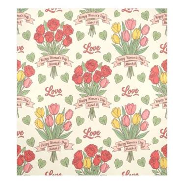 Imagem de Blueangle Capa magnética para lava-louças rosa Dia dos Namorados, decoração da capa da máquina de lavar louça, adesivos de eletrodomésticos, adesivos de eletrodomésticos, 58,4 cm C x 66 cm adesivo