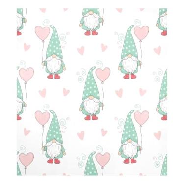 Imagem de Blueangle Capa magnética para lava-louças padrão de gnomos dos namorados, decoração da capa frontal da máquina de lavar louça, adesivos de eletrodomésticos, adesivos de eletrodomésticos, 58 cm C x 66